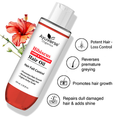 Ayuverse Organics Hibiscus Hair Oil Serum Combo