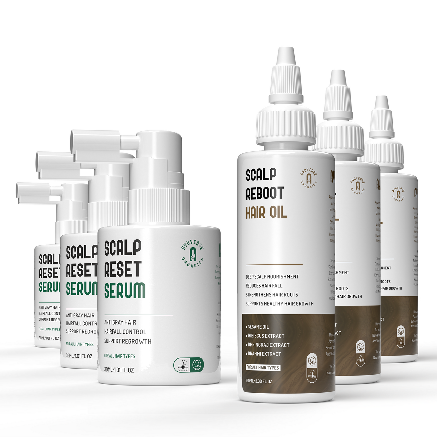 Ayuverse Organics Scalp Reset Serum & Scalp Reboot Hair Oil Combo